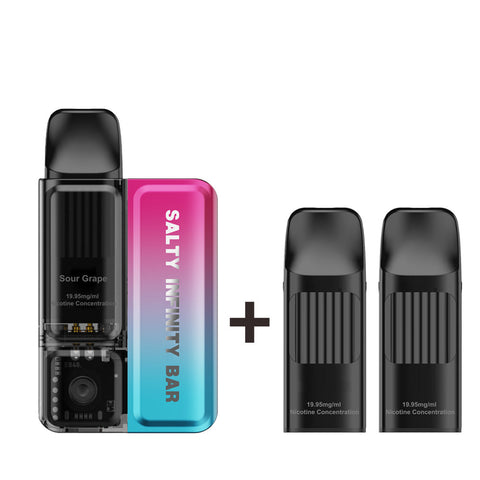 Sour Grape Disposable Vape + 2 x Replacement Pods COMBO