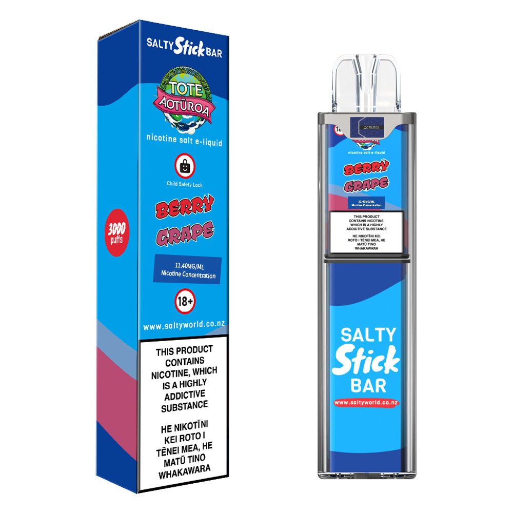 Salty Stick Bar Berry Grape Disposable Vape | Shosha Vape NZ